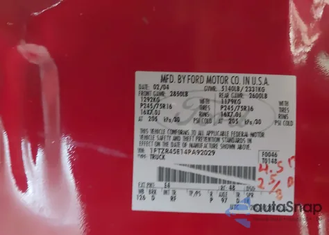 2004 Ford Ranger Edge/Tremor/Xlt z USA, uszkodzony, nr VIN 1FTZR45E14PA92029